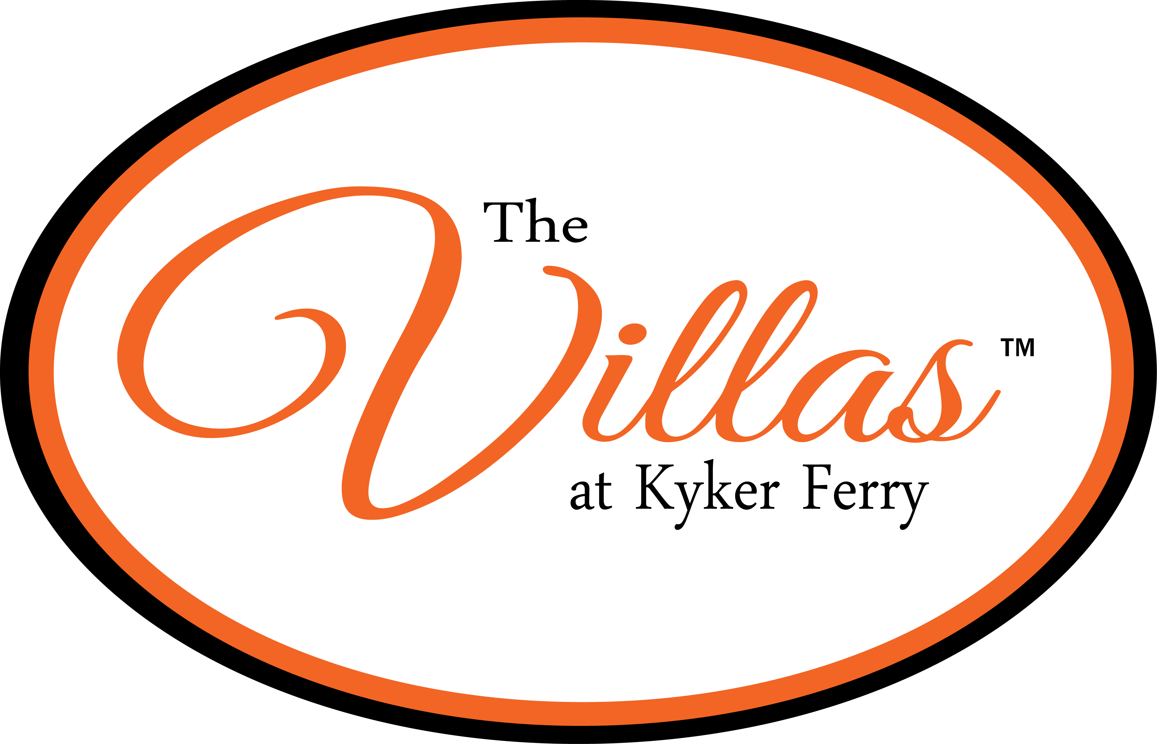 The image is a logo for "The Villas at Kyker Ferry".